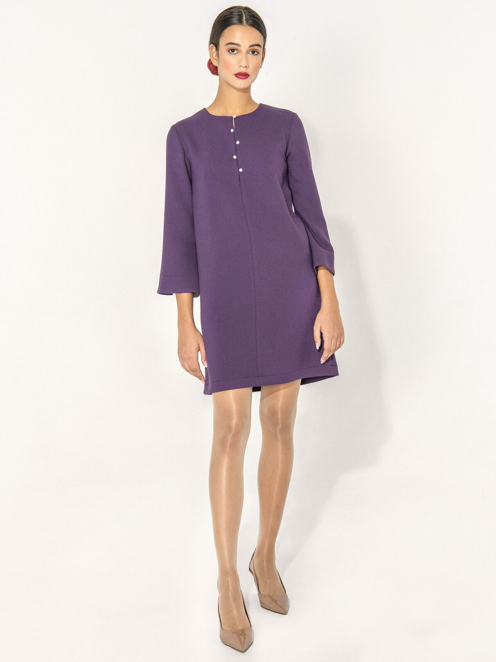A shaped purple dress front scaled uai • Sassa Björg