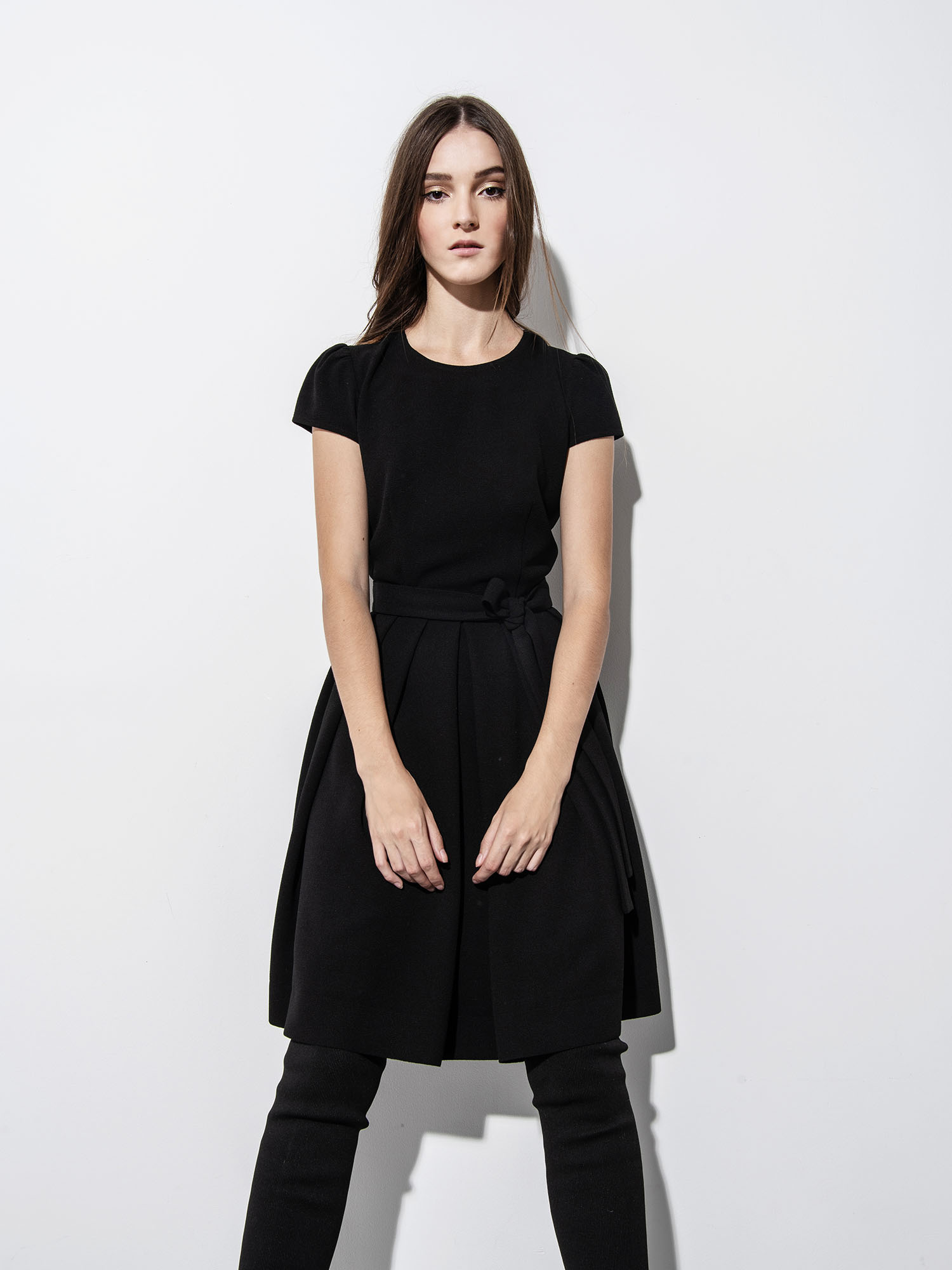 Black dress pleated skirt crop • Sassa Björg