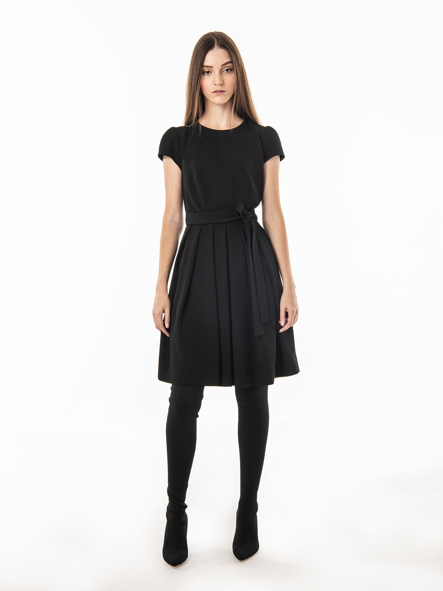 Black dress pleated skirt full • Sassa Björg