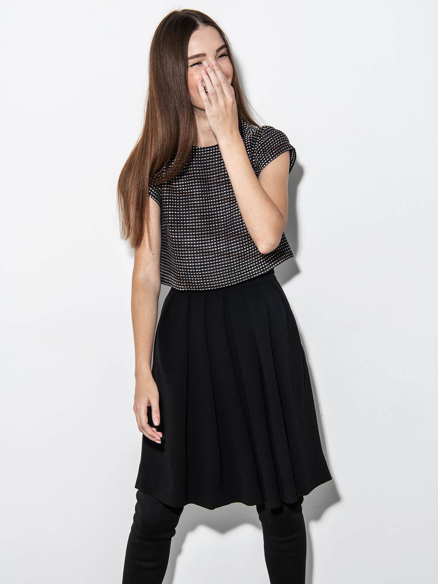 Black pleated skirt lauching • Sassa Björg