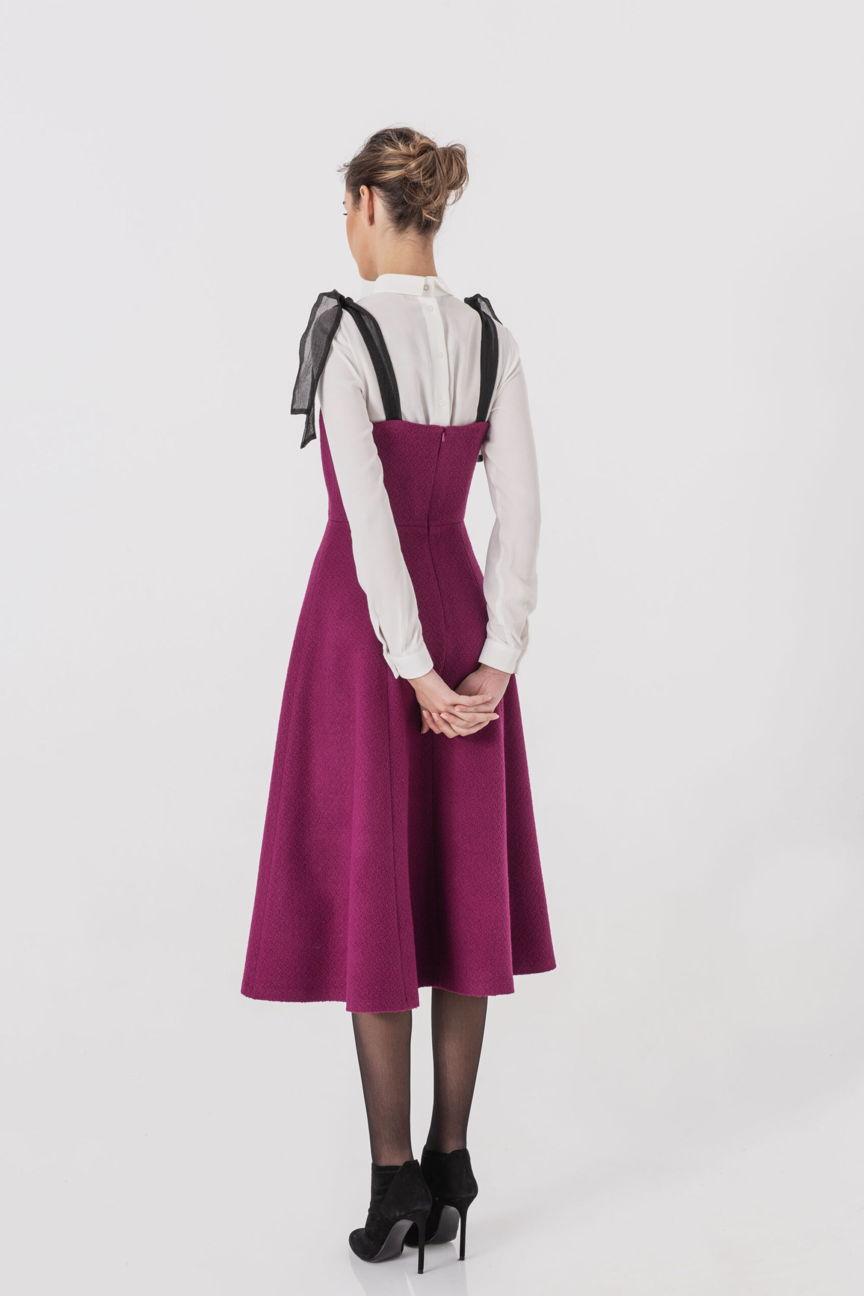 Elegant dress with organza straps back scaled • Sassa Björg