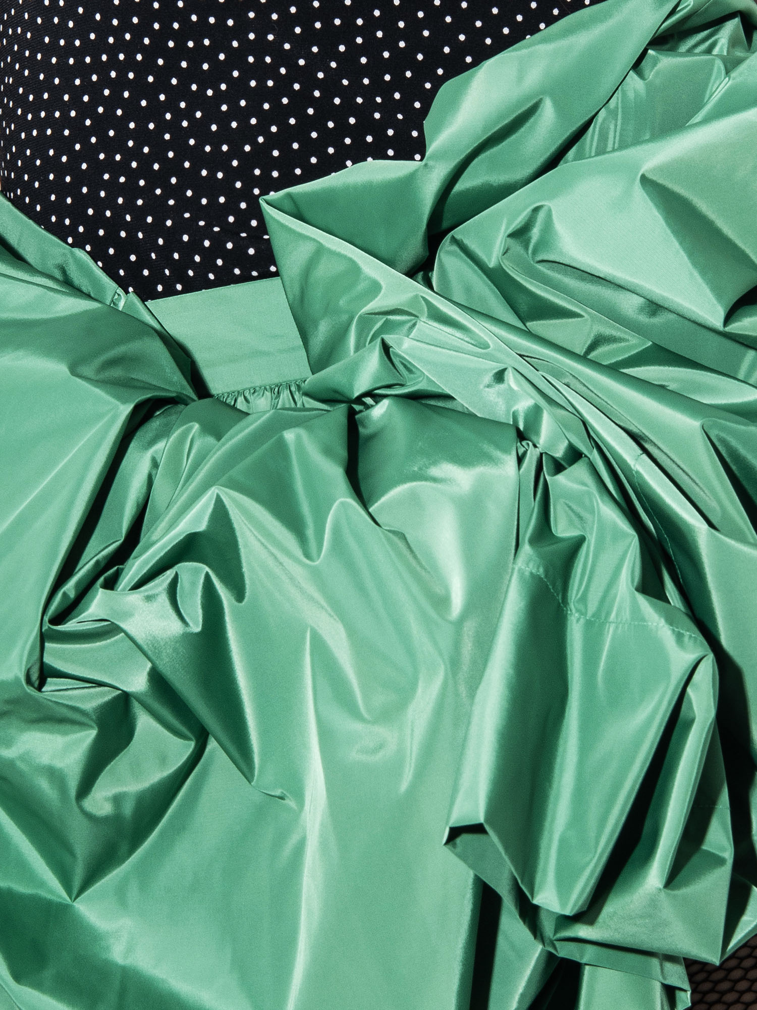 Green Taffeta skirt detail • Sassa Björg