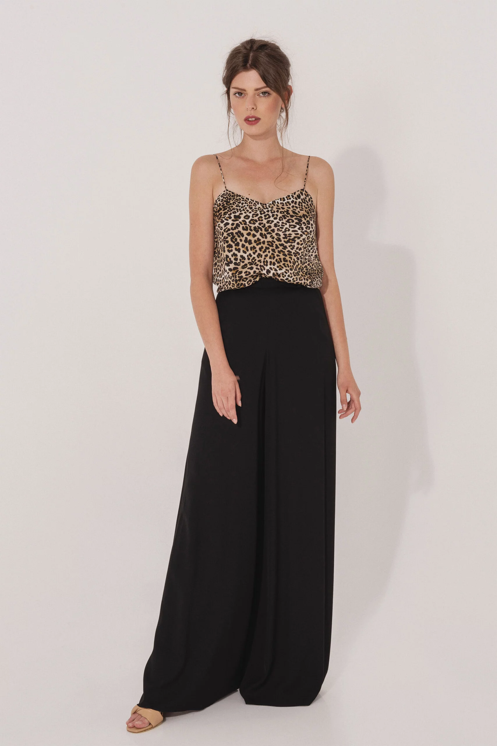 V neck strappy top with leopard print main scaled • Sassa Björg