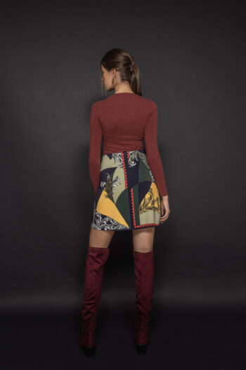 a shaped mini skirt collage back • Sassa Björg