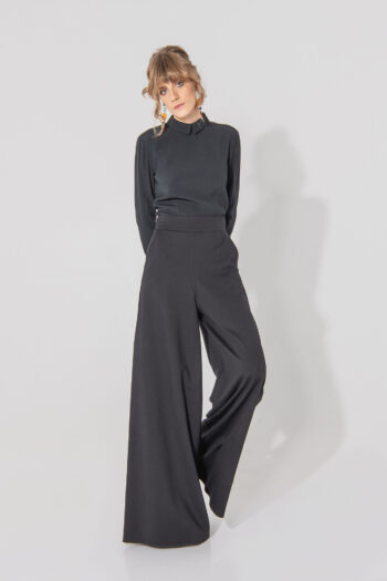 black pants skirt punto di milano front • Sassa Björg
