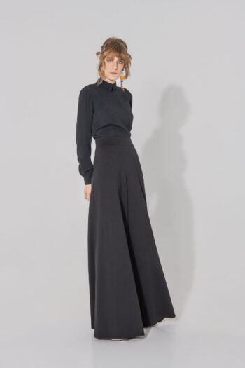 black pants skirt punto di milano main • Sassa Björg