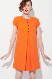 baby doll orange dress with buttons crop uai • Sassa Björg