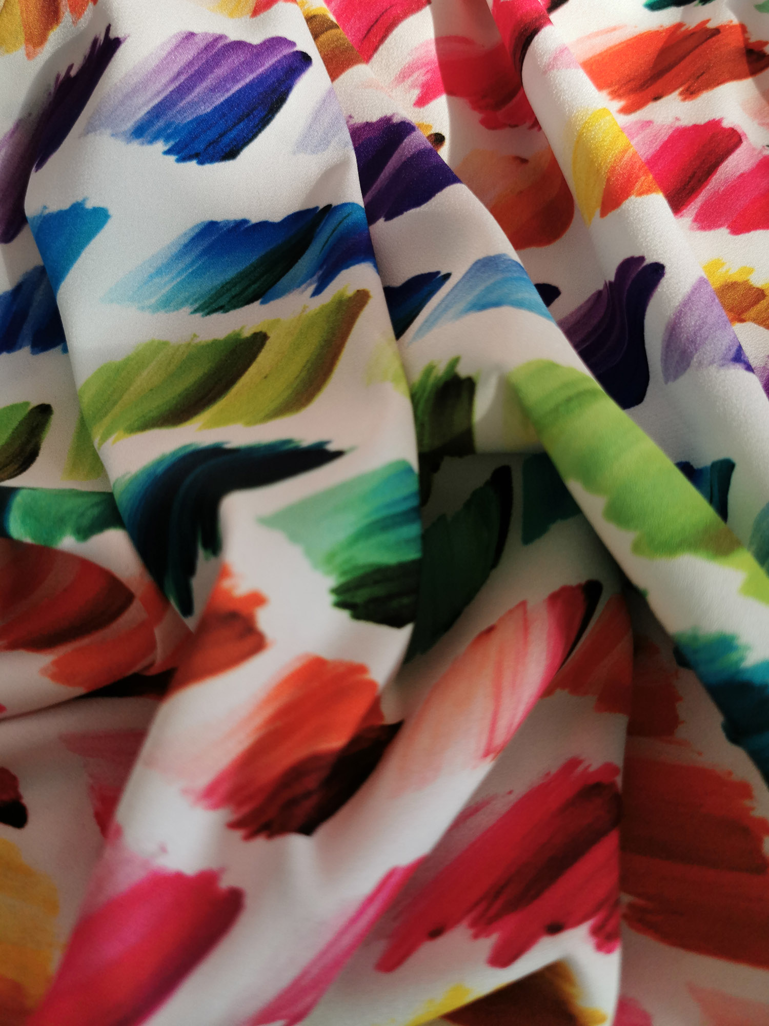 sleeveless colorful palette print top fabric • Sassa Björg