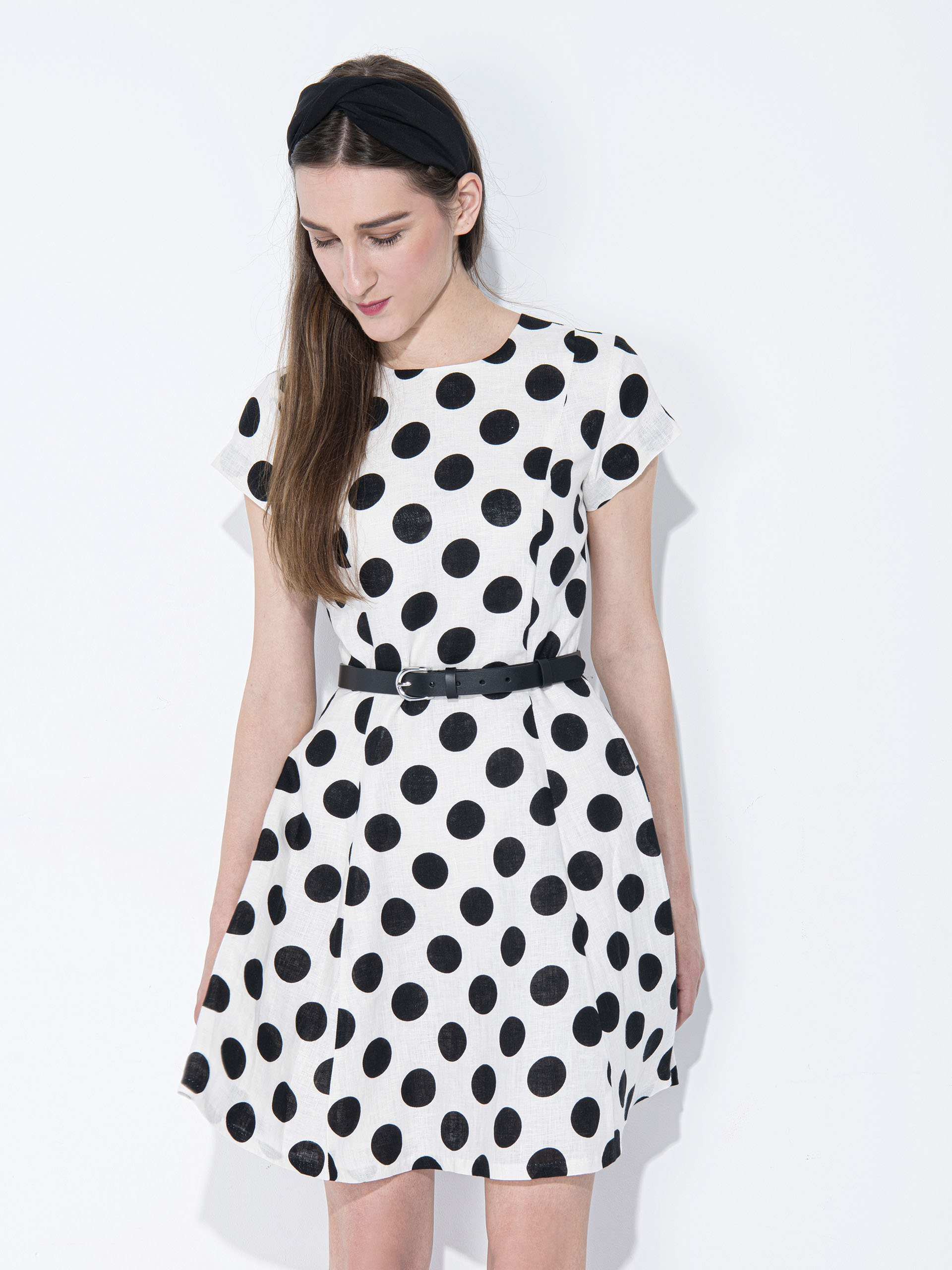 dress with large polka dots crop belt • Sassa Björg