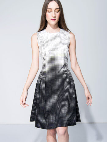 gradient dress dots and rhombuses crop • Sassa Björg