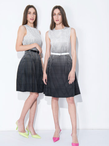 gradient dress dots and rhombuses twins • Sassa Björg