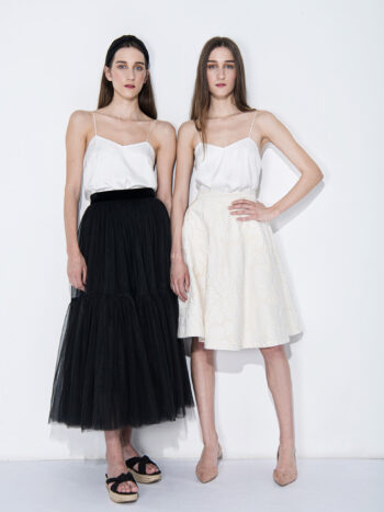 white strappy top twinds standing • Sassa Björg