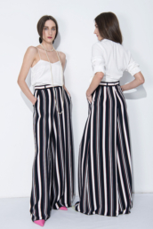 wide leg pants sea pattern stripes twins uai • Sassa Björg