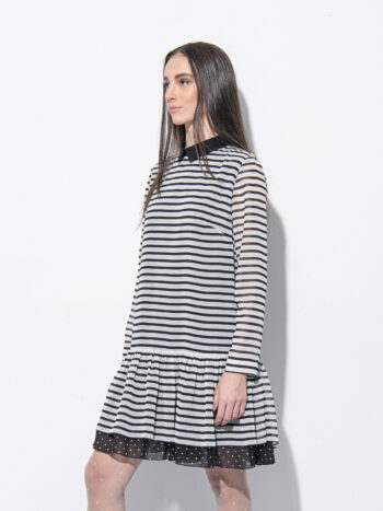 Playful see through striped dress • Sassa Björg