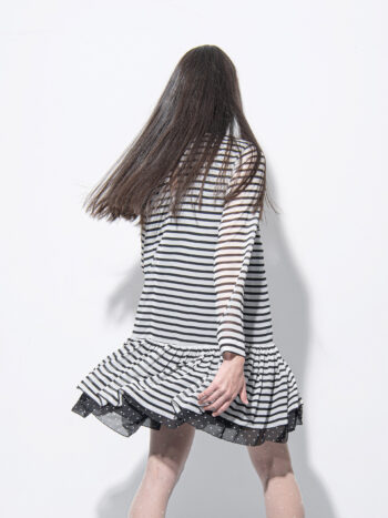 Playful see through striped dress back • Sassa Björg