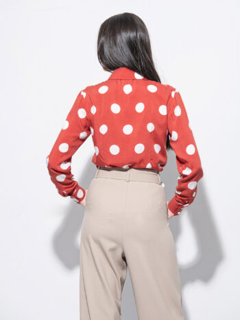 Red shirt with white spots back • Sassa Björg