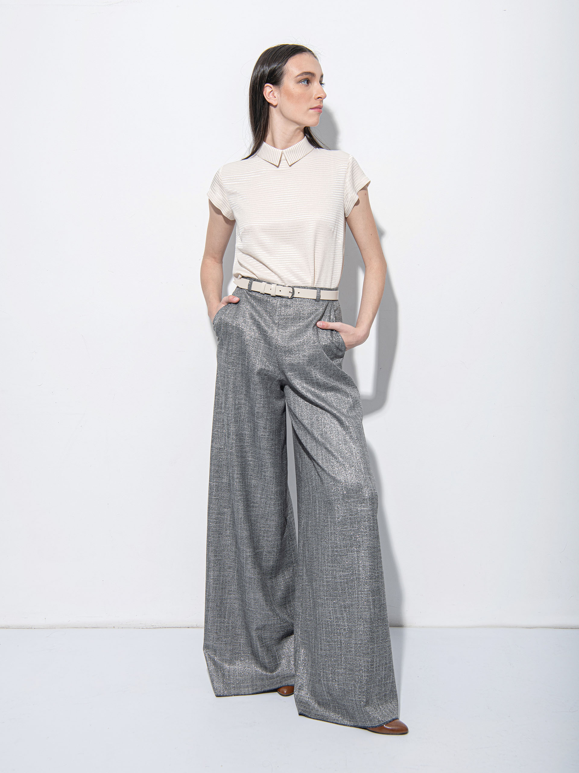 Skirt pants with silver sheen • Sassa Björg