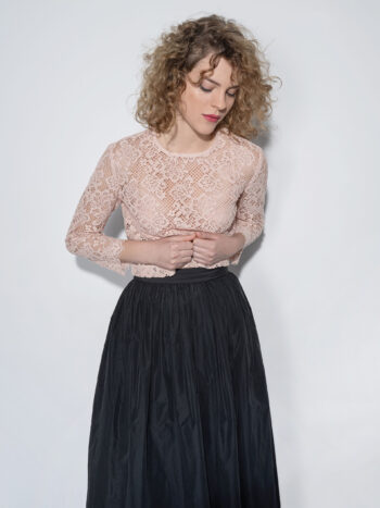 black taffeta skirt crop • Sassa Björg