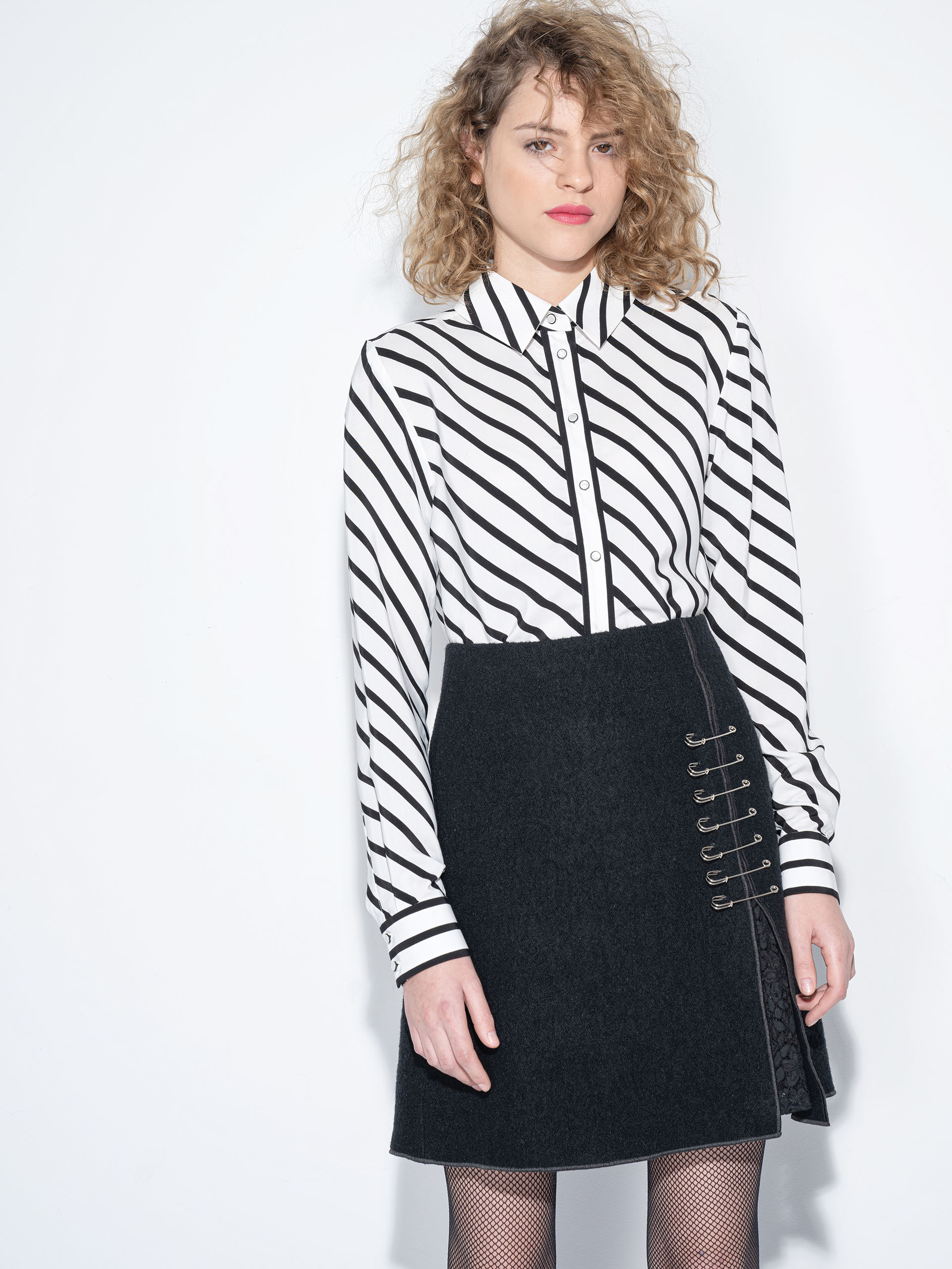 diagonal stripe shirt front crop • Sassa Björg