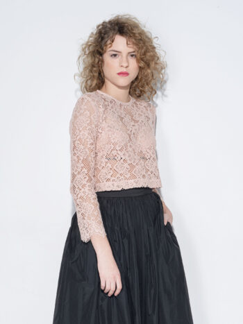 pink lace blouse side • Sassa Björg