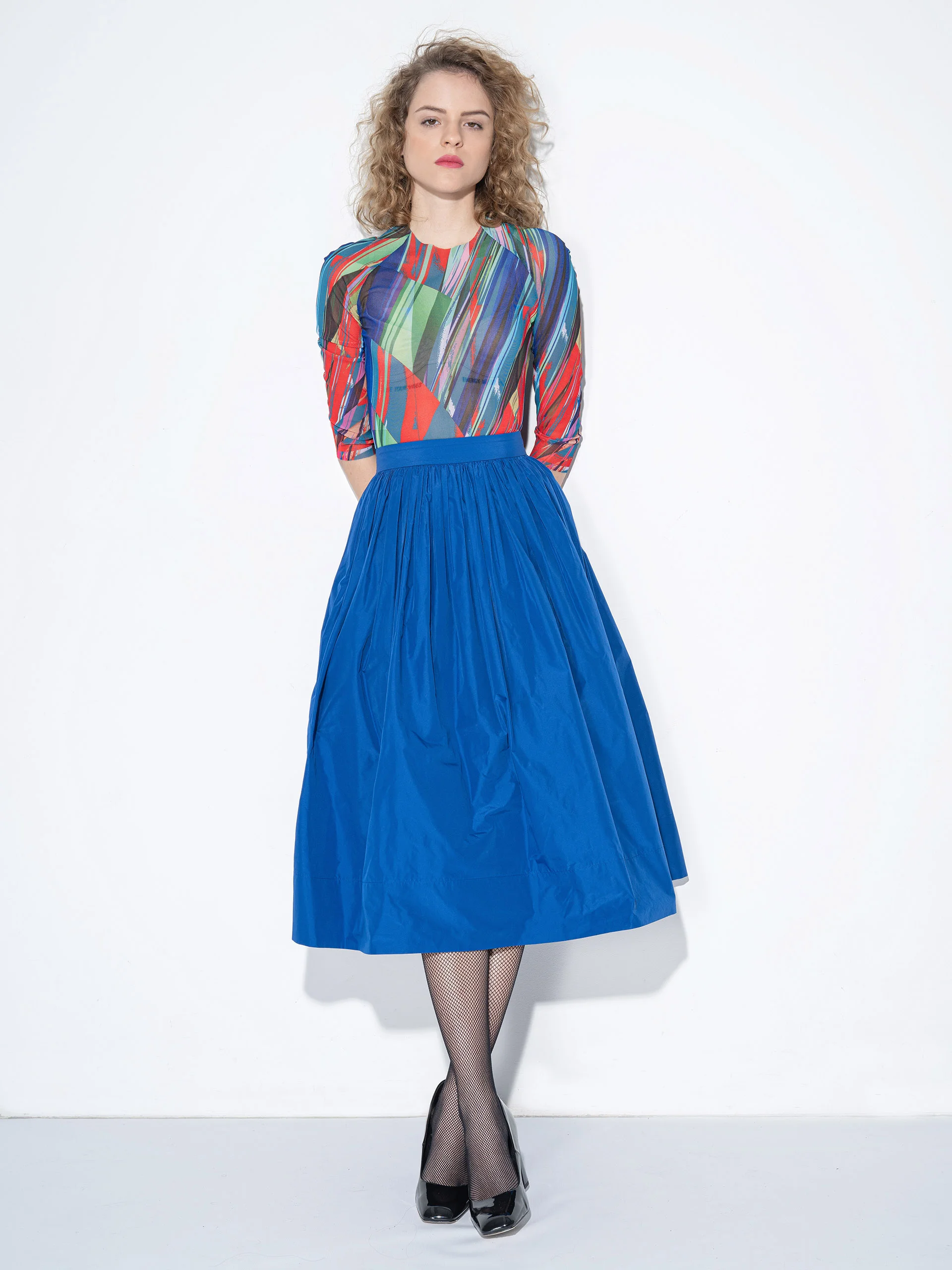 royal blue taffeta skirt • Sassa Björg