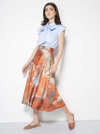 midi skirt abstract rusty pattern in motion • Sassa Björg