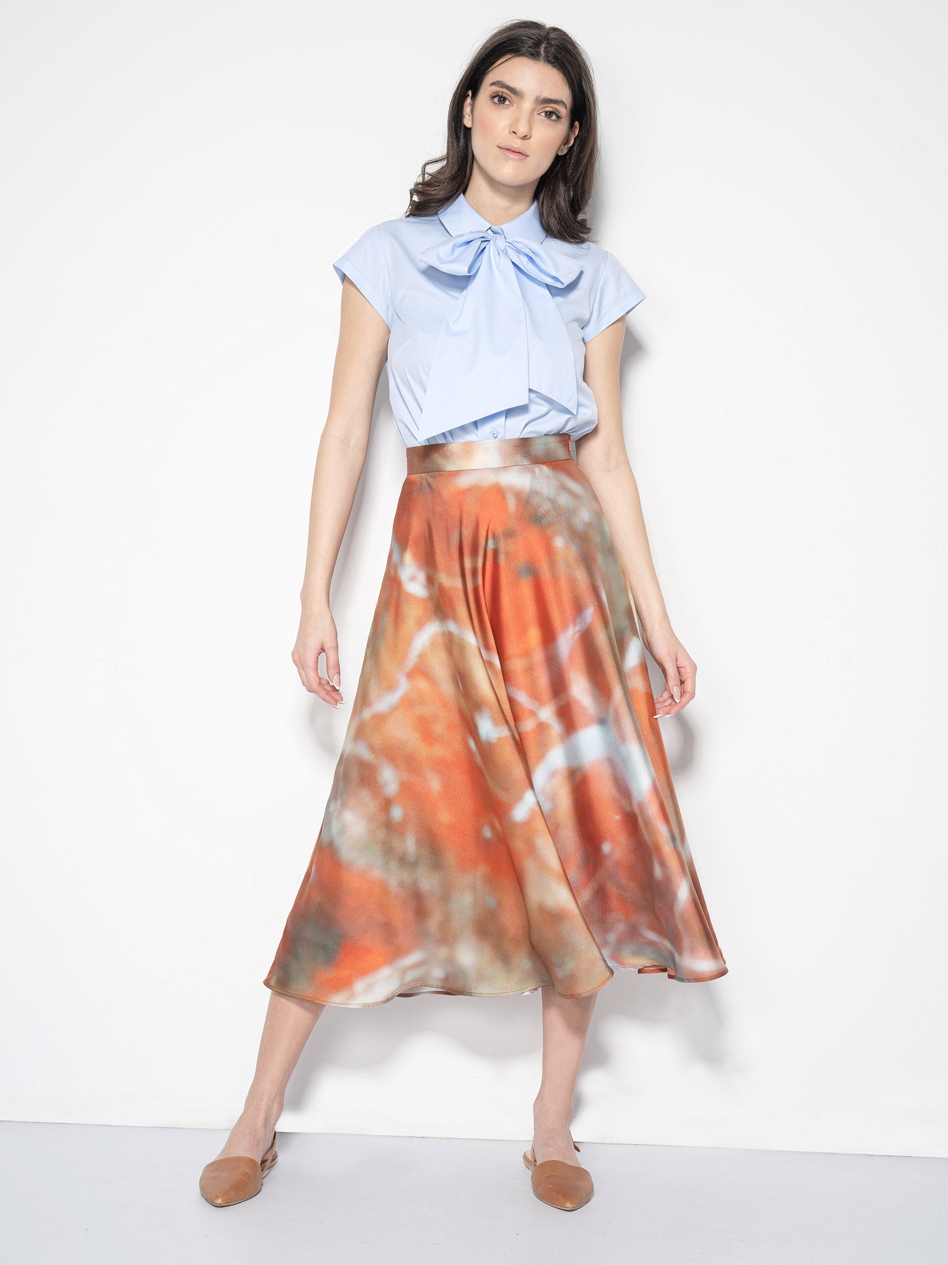 midi skirt abstract rusty pattern • Sassa Björg