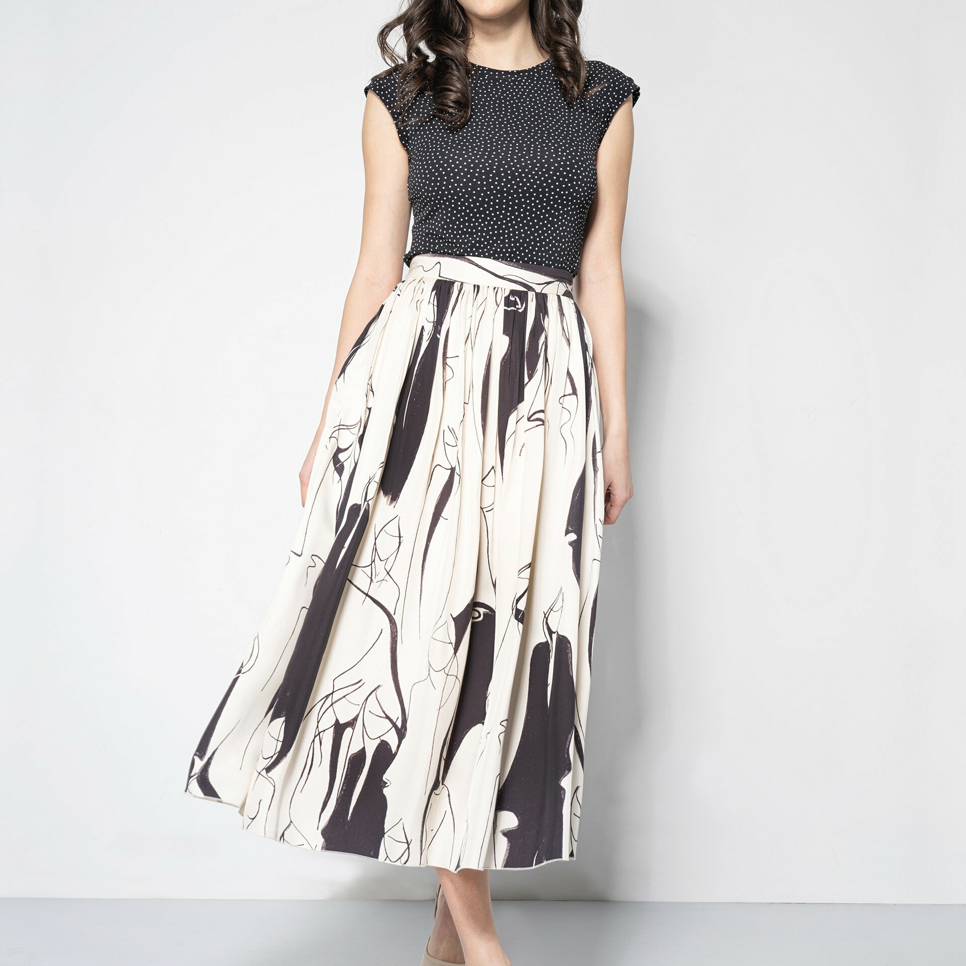 midi skirt fashion sketch pattern uai • Sassa Björg