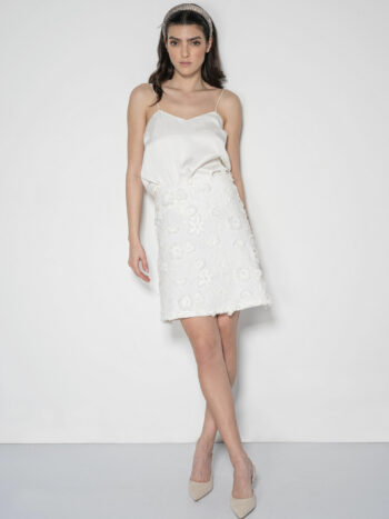 mini skirt 3d lace w flowers full size • Sassa Björg