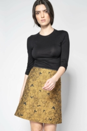 mini skirt gold jacquard pattern walking crop uai • Sassa Björg