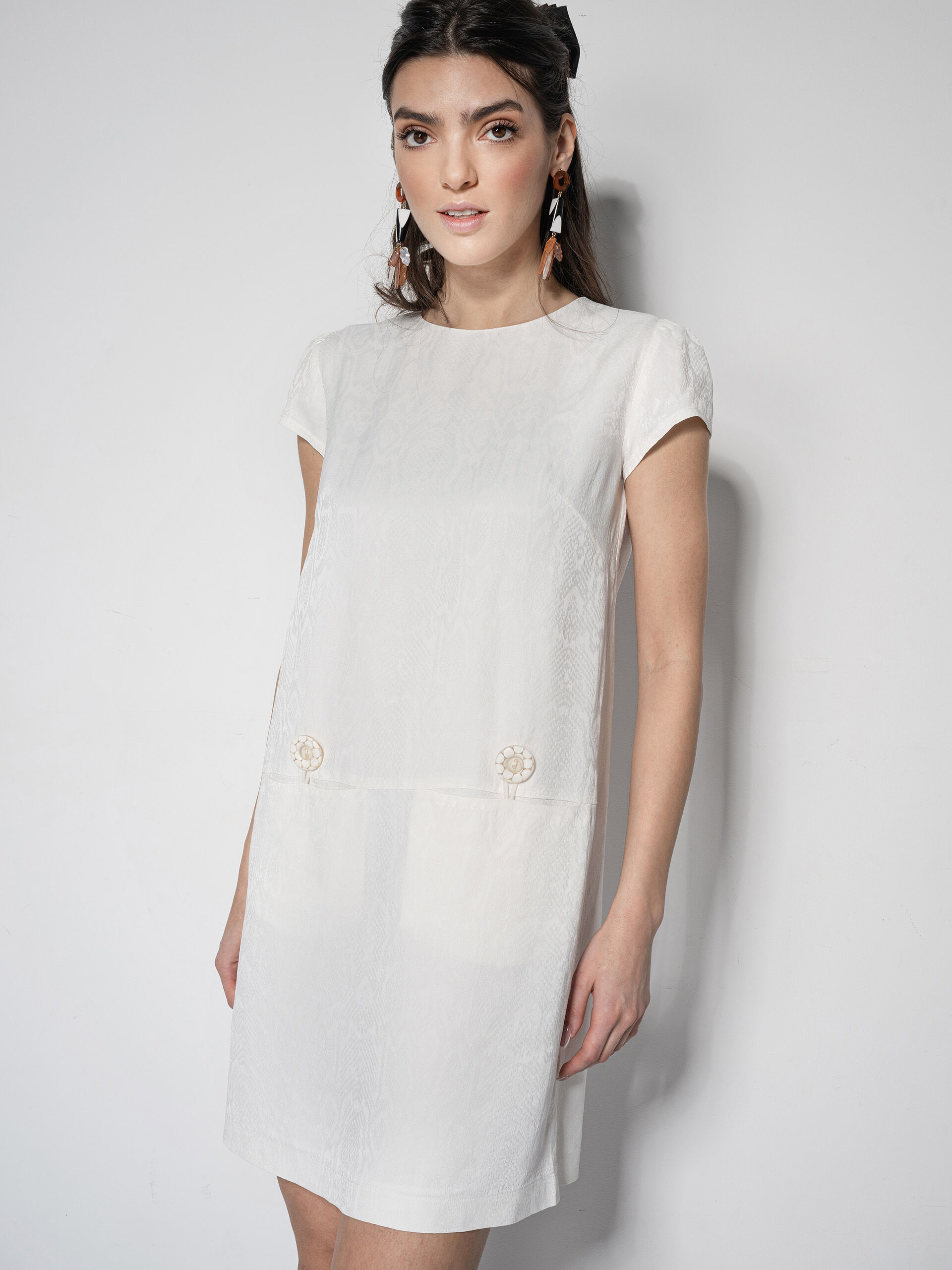 white python textured dress crop • Sassa Björg