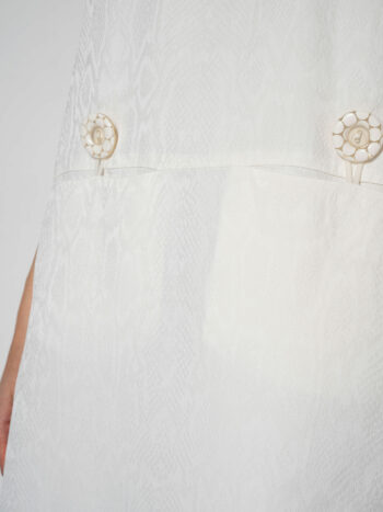 white python textured dress pockets • Sassa Björg