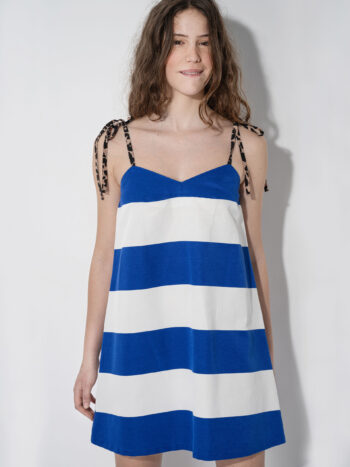 beach pinafore dress front • Sassa Björg