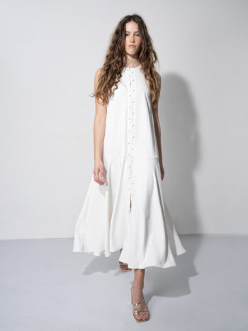 endless buttons dress walking • Sassa Björg