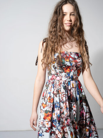 glowing edges floral dress crop • Sassa Björg