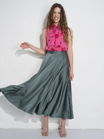 jade satin skirt swinging • Sassa Björg