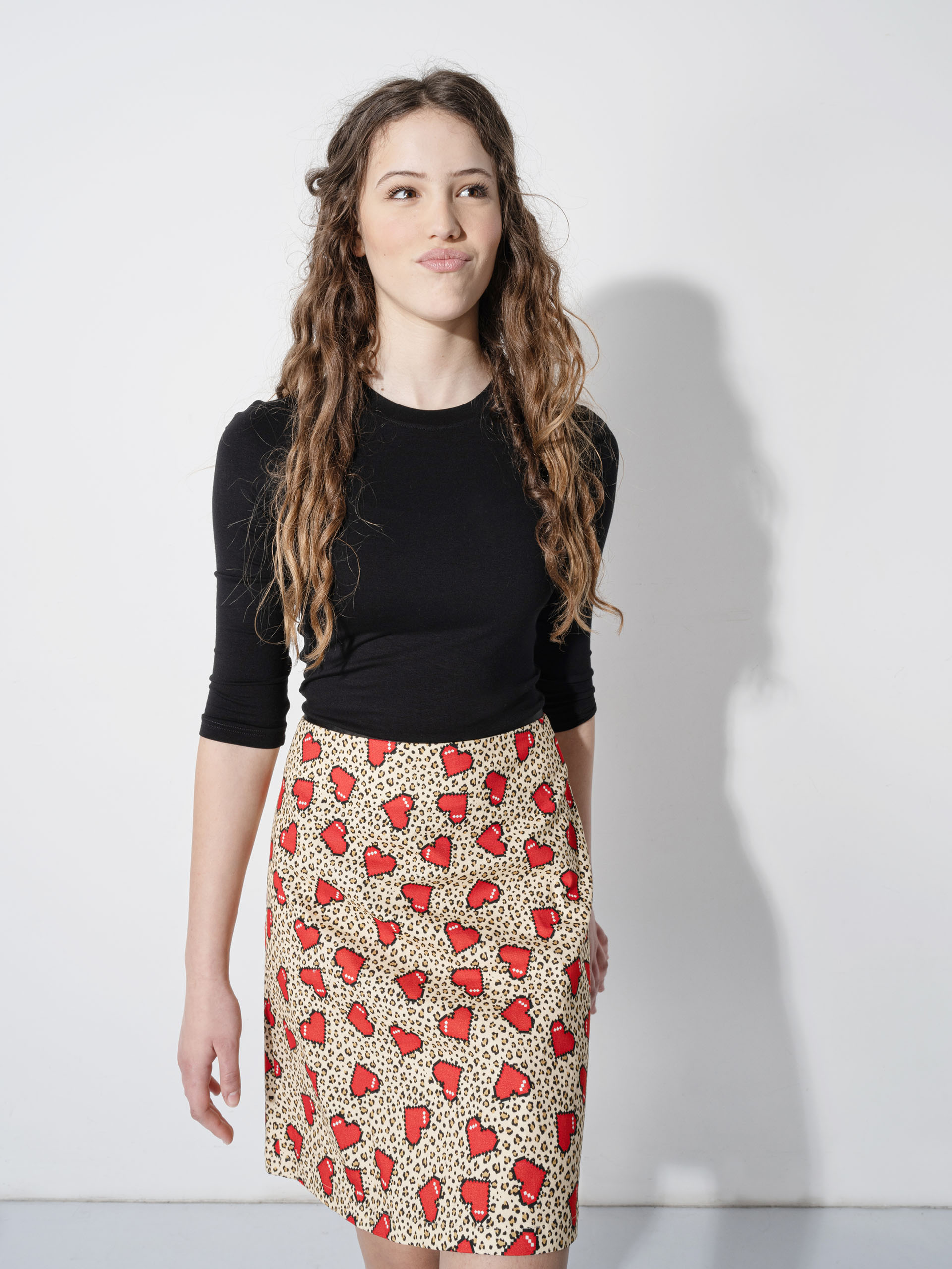 mini skirt leopard hearts walking • Sassa Björg