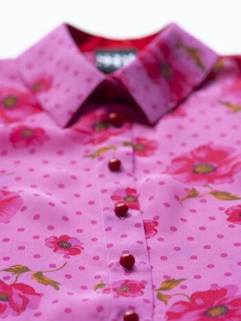 pink sleeveless shirt w bow fabric • Sassa Björg