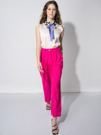 pleated pants magenta walking • Sassa Björg
