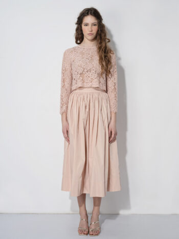 rose ash taffeta skirt front • Sassa Björg