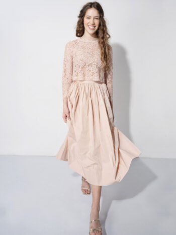 rose ash taffeta skirt walking • Sassa Björg