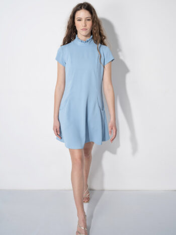 skyblue babydoll dress walking • Sassa Björg