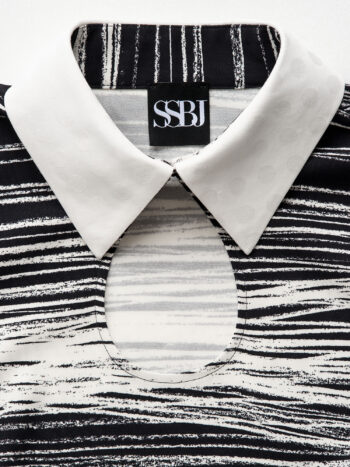 Teardrop neckline dress closeup • Sassa Björg