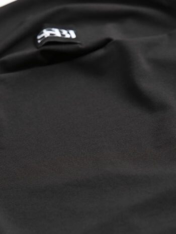 boatneck blouse black long sleeve closeup • Sassa Björg