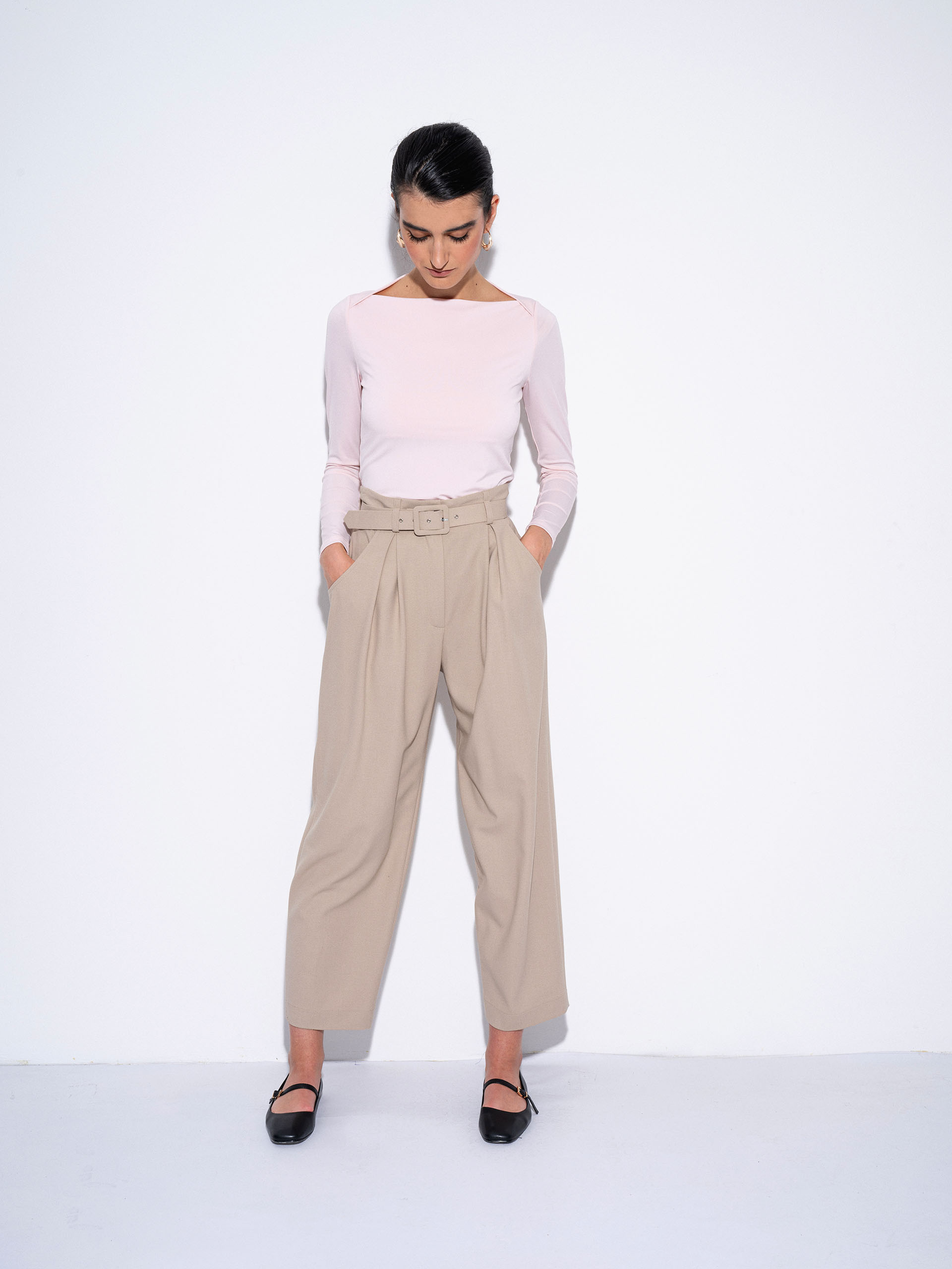 boatneck blouse powder pink • Sassa Björg
