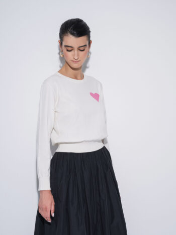 hearty sweater ecru front • Sassa Björg