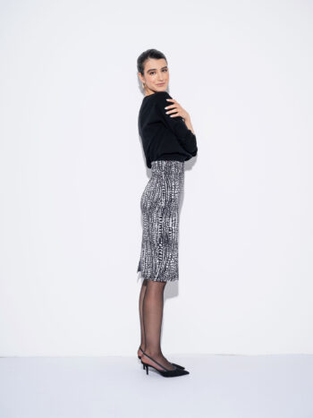 high waist pencil skirt b w side • Sassa Björg