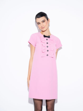little pink dress with ruffle crop • Sassa Björg
