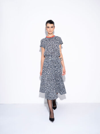 midi skirt snow leopard print • Sassa Björg