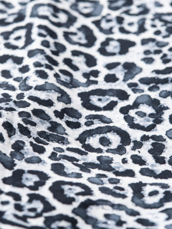 midi skirt snow leopard print fabric • Sassa Björg